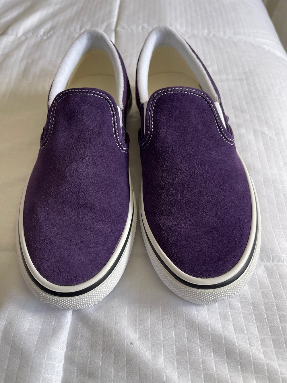 Vans Purple Slip-On Sneakers - Suede Upper